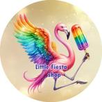 LF4726 luxe icing flamingo v slagroom kwark taart 20cm vers, Ophalen of Verzenden, Nieuw, Taarten, Versiering