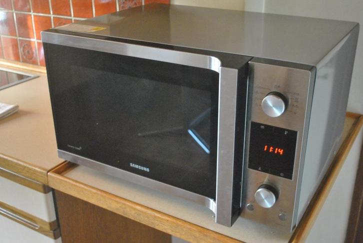 Combi magnetron, Samsung RVS MC457TDRCRS, Witgoed en Apparatuur, Magnetrons, Gebruikt, Vrijstaand, Combimagnetron, 45 tot 60 cm