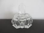 Art deco helder kristallen deksel schaal, lengte 11,5 cm, Ophalen of Verzenden
