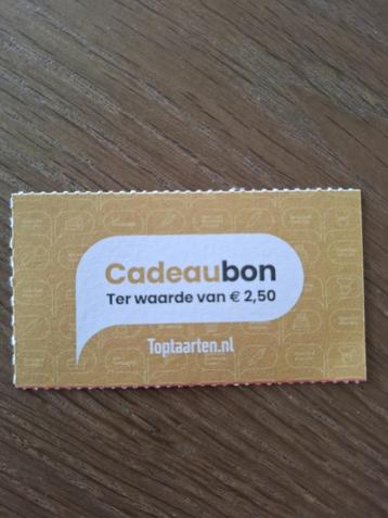 Toptaarten € 2.50 kortingscode beschikbaar voor biedingen