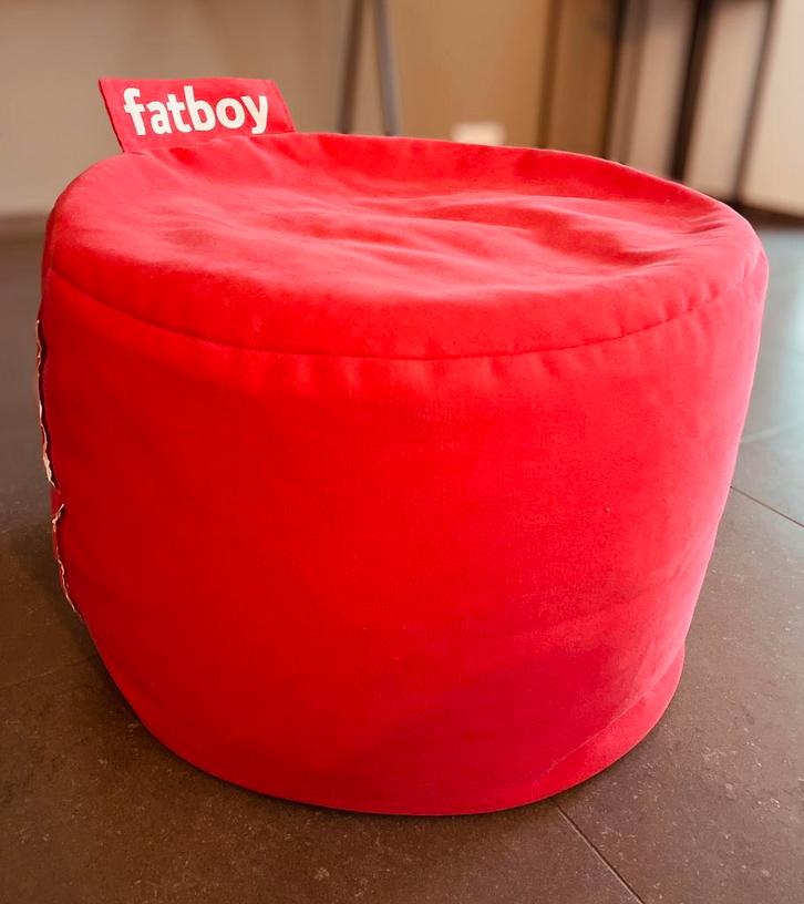Fatboy Point Stonewashed Rood, Huis en Inrichting, Banken | Voetenbanken en Poefen, Zo goed als nieuw, Minder dan 50 cm, Minder dan 50 cm