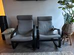 2 IKEA Poäng stoelen, schommelstoel en fauteuil, Ophalen, Gebruikt, 75 tot 100 cm, Stof