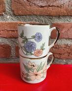 Set retro mokjes met bloemen, Antiek en Kunst, Ophalen of Verzenden