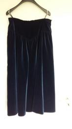 MOOIE DONKER BLAUWE VELOURSROK, Ophalen, Blauw, Maat 42/44 (L), Gedragen