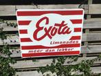 EXOTA emaille reclamebord en 3 flessen, Verzamelen, Merken en Reclamevoorwerpen, Ophalen, Gebruikt, Reclamebord