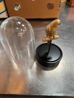 Gouden Papegaai onder Stolp - Decoratief, Huis en Inrichting, Ophalen, Zo goed als nieuw