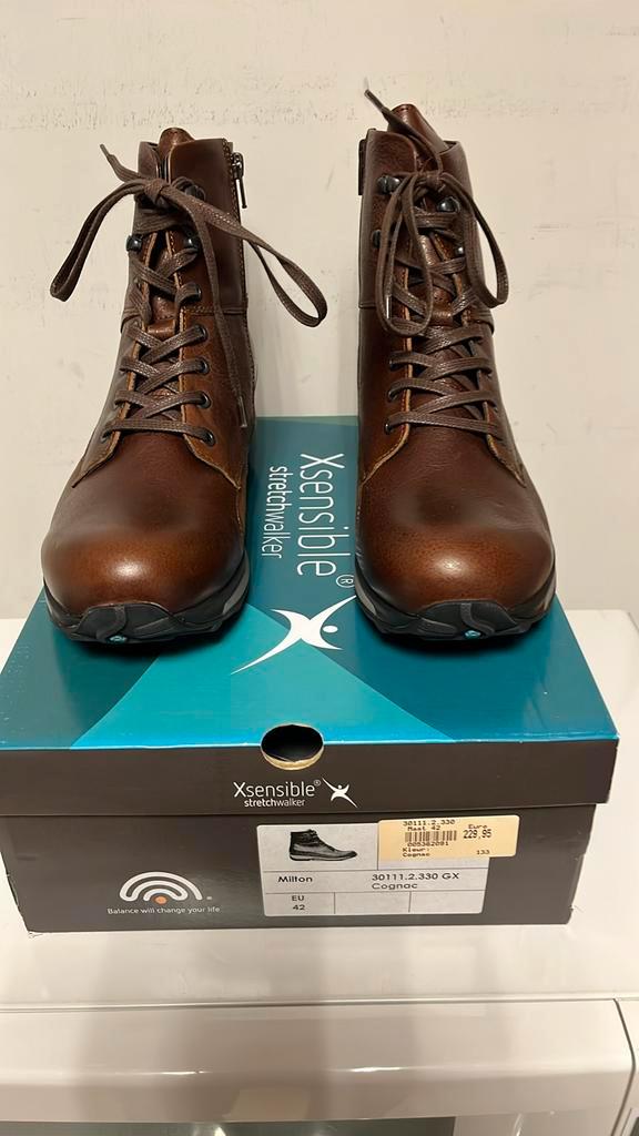 Xsensible veterboot maat 42 cognac G wijdte, Kleding | Dames, Schoenen, Nieuw, Lage of Enkellaarzen, Bruin, Ophalen of Verzenden