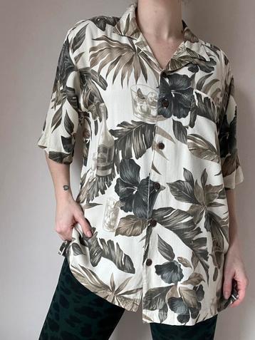 Vintage Caribbean Joe blouse,L. Unisex jungle tropical print