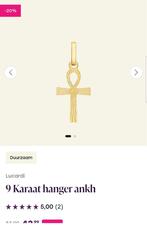 Ankh gouden hanger 9 karaats., Sieraden, Tassen en Uiterlijk, Ophalen, Overige voorstellingen, Zo goed als nieuw, Goud