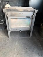 Vrijstaande kachel met pijp en onderplaat, Huis en Inrichting, Kachels, Ophalen, Gebruikt, Houtkachel, Vrijstaand