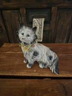Porseleinen Kat Beeld - V. Bohours Gesigneerd, Antiek en Kunst, Ophalen of Verzenden