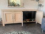 TV-kast met TV lift, eikenhout, Ophalen, Gebruikt, Eikenhout, 200 cm of meer