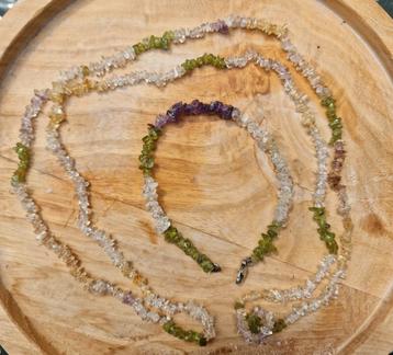 Edelsteen ketting met armband 925 slot  beschikbaar voor biedingen