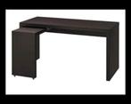 Bureau malm ikea met uitschuifbaar deel, Huis en Inrichting, Bureaus, Ophalen, Met wielen, Zo goed als nieuw, Bureau