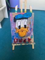 Donald duck schilderij, Ophalen
