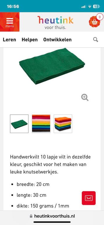 Vilt | Folia | 20 x 30 cm | Donkergroen | 8 vel beschikbaar voor biedingen