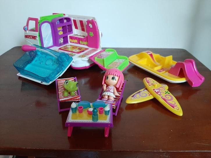 Pinypon camper met veel accessoires, Kinderen en Baby's, Speelgoed | Overig, Gebruikt, Jongen of Meisje, Ophalen