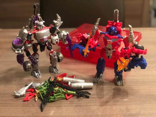 Transformers Optimus Prime & Megatron Construct-A-Bots (SET), Verzamelen, Transformers, Gebruikt, Overige generaties, Overige rassen