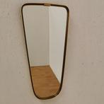 Vintage mid century spiegel met messing rand schouwspiegel 4, Huis en Inrichting, Woonaccessoires | Spiegels, Valkenswaard, Gebruikt