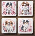 Japanse Chin Delfts Roze onderzetters met houder, Ophalen of Verzenden, Nieuw, Glas of Kopje