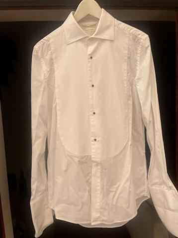 Wit Piqué Tailored Fit Smoking Shirt van Suitsupply mt. 40 beschikbaar voor biedingen