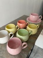 Koffie kopjes in pastelkleuren, Ophalen of Verzenden, Zo goed als nieuw