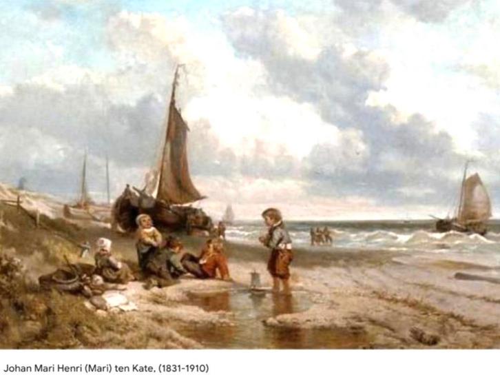 JOHAN TEN KATE (1831-1910) REPLICA. IN PRIJS VERAAGD € 250!, Antiek en Kunst, Kunst | Schilderijen | Klassiek, Ophalen
