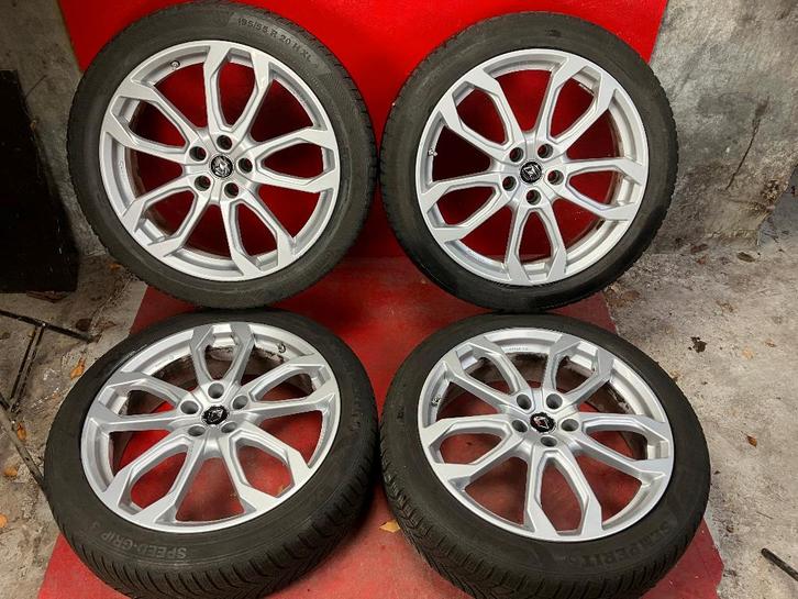 Lichtmetaal velgen met winterbanden Renault Scenic 195/55R20, Auto-onderdelen, Banden en Velgen, Banden en Velgen, Winterbanden