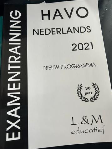 Examentraining Nederlands 2021 havo.  beschikbaar voor biedingen