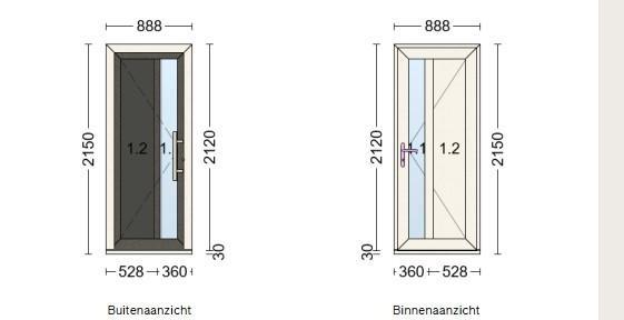Finstral kunststof kozijn voordeur nieuw, Doe-het-zelf en Verbouw, Kozijnen en Schuifpuien, Nieuw, Deurkozijn, Kunststof, 150 tot 225 cm