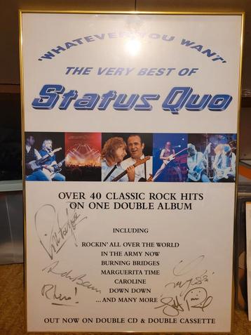 Status Quo Touraffiche Gesigneerd beschikbaar voor biedingen