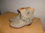 stoere dameslaarzen met turqouise steentjes van Sendra, maat, Bruin, Lage of Enkellaarzen, Ophalen of Verzenden, Zo goed als nieuw