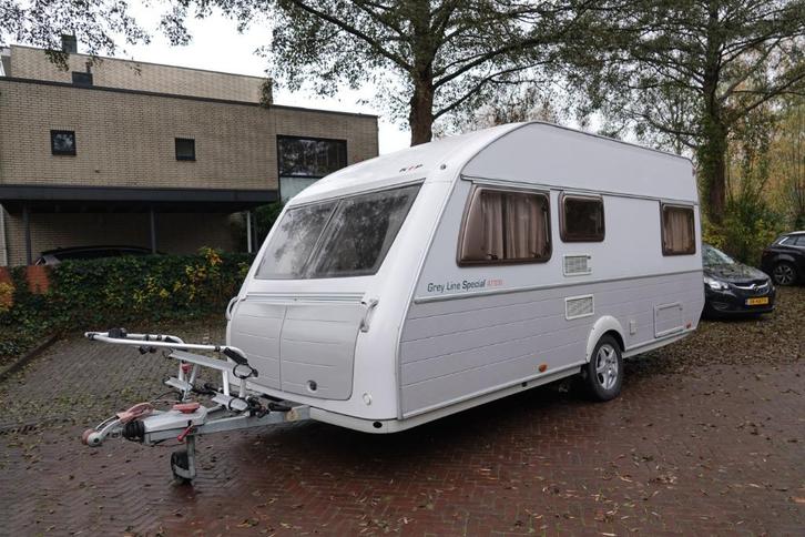 Kip Greyline Special 47TDB b.j. 2005 in uitstekende staat, Caravans en Kamperen, Caravans, Particulier, tot en met 4, 1250 - 1500 kg