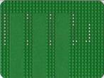 Lego Green Baseplate 24 x 32 with Three Driveways with Dots, Ophalen of Verzenden, Gebruikt, Losse stenen, Lego