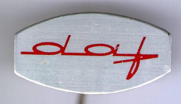 DAF Daffodill blik auto speldje ( A_205 ), Verzamelen, Speldjes, Pins en Buttons, Zo goed als nieuw, Speldje of Pin, Transport