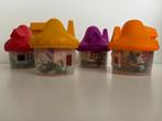 4 smurfenhuisjes McDonald's  2017met bijbehorende smurfen, Ophalen of Verzenden, Zo goed als nieuw, Verschillende Smurfen, Huisje of Attribuut