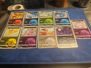 Eeveelutions poke ball set official Chinese glimmend beschikbaar voor biedingen