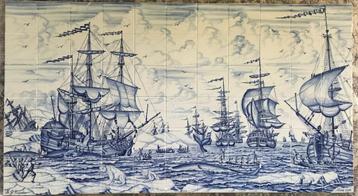 Tegeltableau Walvisvaart – blauw - 6 x 11 tegels beschikbaar voor biedingen