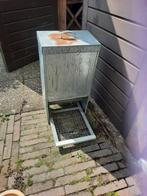 Trapvoerbak voor kippen, Ophalen, Gebruikt, Drinken en Voederen
