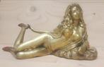 Bronzen beeld naakte vrouw liggend, Antiek en Kunst, Antiek | Koper en Brons, Verzenden, Brons