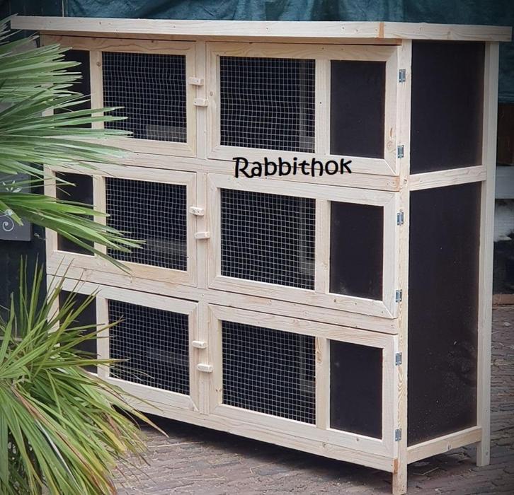 Konijnenflats Konijnenhokken, Dieren en Toebehoren, Knaagdieren en Konijnen | Hokken en Kooien, Nieuw, Hok, 90 cm of meer, 110 cm of meer