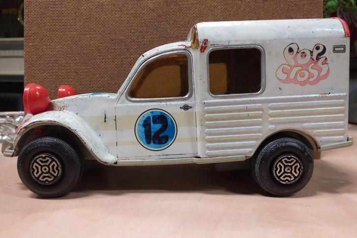 CITROEN - 2CV VAN FOURGONNETTE N12 POP CROSS 1953, Antiek en Kunst, Antiek | Speelgoed, Ophalen of Verzenden
