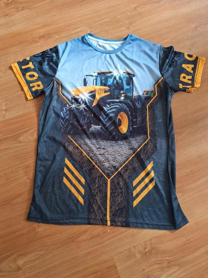 Unisex 3D Print T-Shirt Tractor (XXL), Kleding | Heren, T-shirts, Nieuw, Overige maten, Grijs, Ophalen of Verzenden