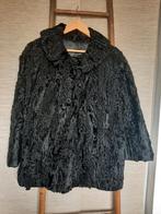 Vintage astrakan jas, Kleding | Dames, Maat 38/40 (M), Ophalen of Verzenden, Zo goed als nieuw, Zwart