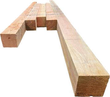 Douglas palen / balken  fijnbezaagd 20x20 cm - nr: TB36 beschikbaar voor biedingen