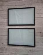 2x Ikea Besta Vitrinedeur 38x60 zwartbruin, gehard matglas, Huis en Inrichting, Kasten | Vitrinekasten, Glas, Zo goed als nieuw