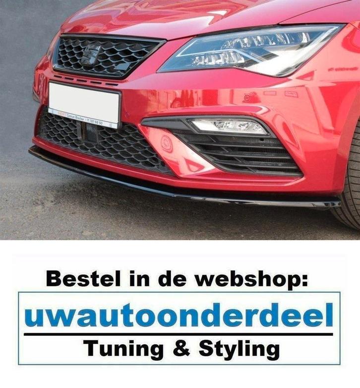 Maxton Spoiler Voorspoiler Splitter Voor Seat Leon Cupra / F, Auto diversen, Tuning en Styling, Ophalen of Verzenden