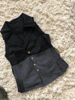 leuk nieuw mouwloos blouse -gilet zwart met grijs plooistuk, Kleding | Dames, Nieuw, Maat 38/40 (M), Ophalen of Verzenden, Zwart