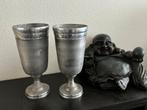 Kelk vaas 2 stuks "zilver tin look", Huis en Inrichting, Woonaccessoires | Overige, Ophalen of Verzenden