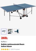 Buffalo Tafeltennistafel Basic Indoor Blauw, Sport en Fitness, Tafeltennis, Ophalen, Nieuw, Tafel Indoor, Inklapbaar